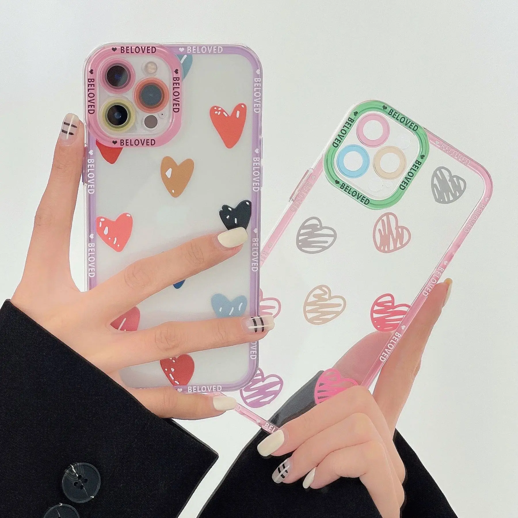Korea New Cartoon Love Heart Graffiti Phone Case For iPhone 11 12 Mini 13 Pro Max XS X XR 7 8 Plus Transparent Bumper soft Cover
Korea New Cartoon Love Heart Graffiti Phone Case For iPhone 11 12 Mini 13 Pro Max XS X XR 7 8 Plus Transparent Bumper soft Cover