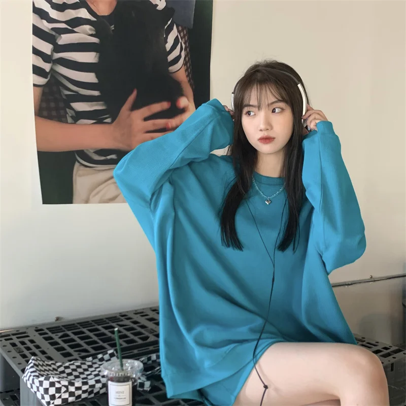Spring and Autumn Women's Clothing Sweatshirt Thin Section American Fashionable Loose Chic Long Sleeve Solid Color Hoodies Ins
Spring and Autumn Women's Clothing Sweatshirt Thin Section American Fashionable Loose Chic Long Sleeve Solid Color Hoodies Ins