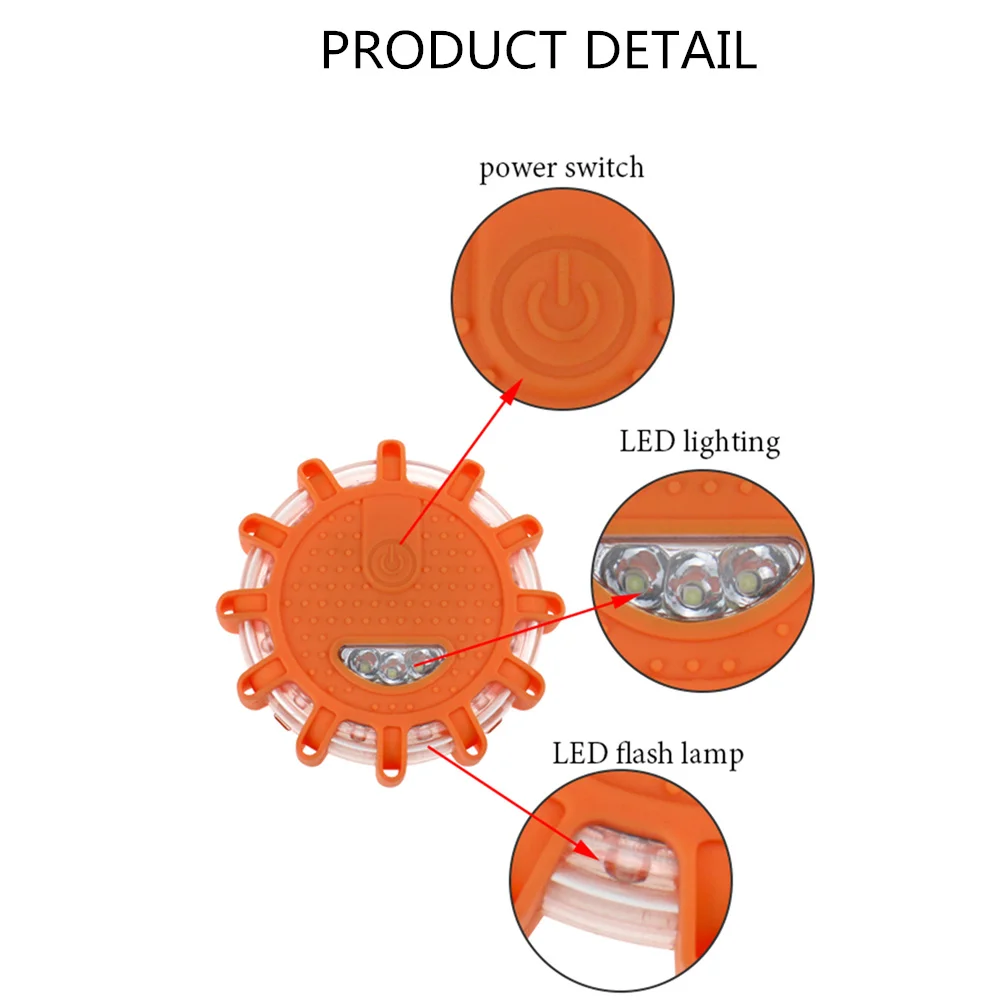 Magnetic Emergency Roadside Safety Light IP44 Road Flares Rescue Light LED Strobe Warning Light Flashlights Car Beacon Lamps
Magnetic Emergency Roadside Safety Light IP44 Road Flares Rescue Light LED Strobe Warning Light Flashlights Car Beacon Lamps