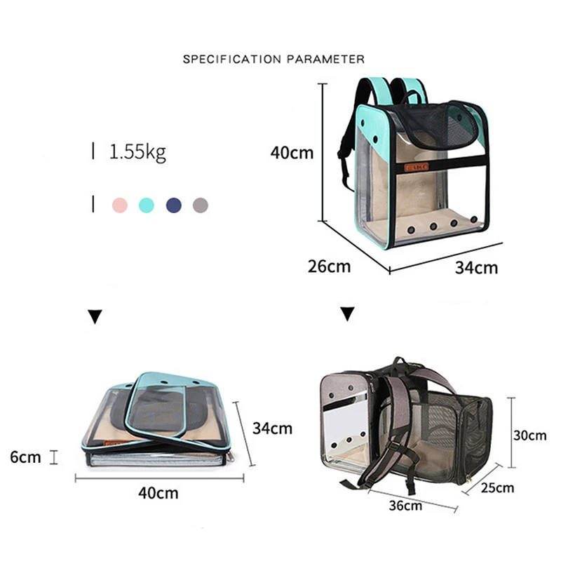 Pet Backpack Carrying Bag Transparent Mesh Breathable Backpack for Cats and Dogs Carrying A Backpack Pet Sac De Transport Chat
Pet Backpack Carrying Bag Transparent Mesh Breathable Backpack for Cats and Dogs Carrying A Backpack Pet Sac De Transport Chat