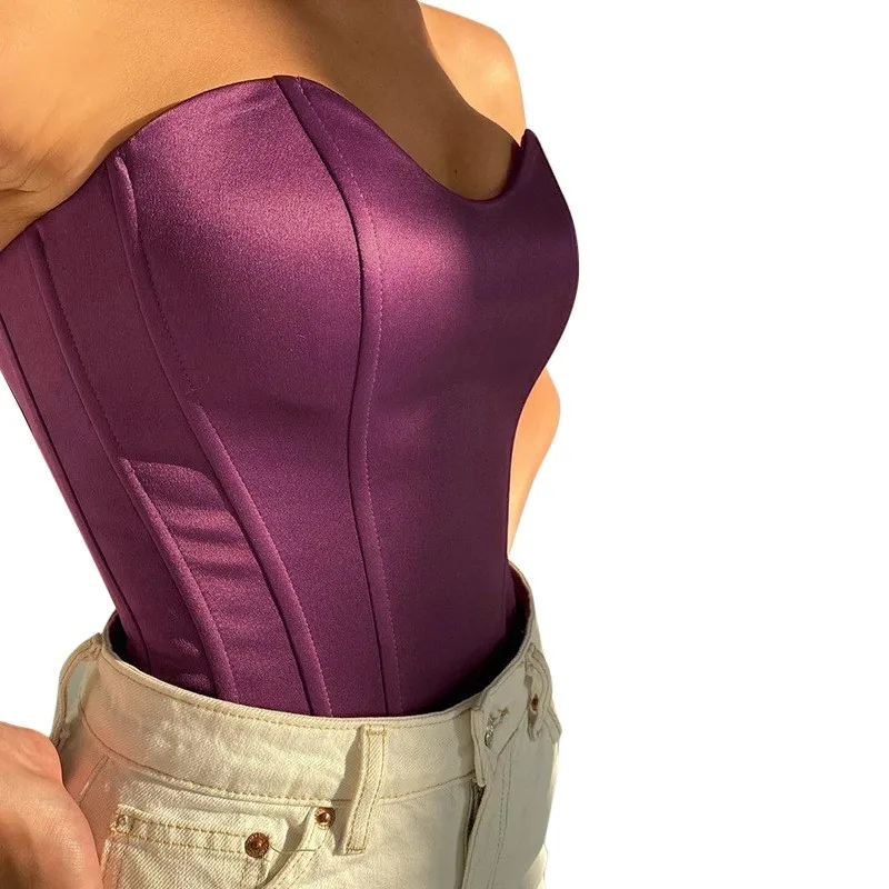 Summer Sexy Overbust Corset Women Elegant Satin Tank Tops Sleeveless Off Shoulder Panel Shape ClubWear Party Clothes Black Shirt
Summer Sexy Overbust Corset Women Elegant Satin Tank Tops Sleeveless Off Shoulder Panel Shape ClubWear Party Clothes Black Shirt