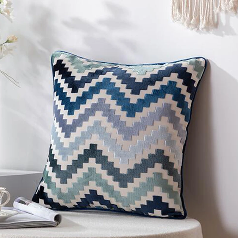Zigzag Grey Blue Thick Home Decor Cushion Cover 45x45cm/30x50cm Velvet Cushion Cover Soft Pillow Cover For Sofa Bed
Zigzag Grey Blue Thick Home Decor Cushion Cover 45x45cm/30x50cm Velvet Cushion Cover Soft Pillow Cover For Sofa Bed