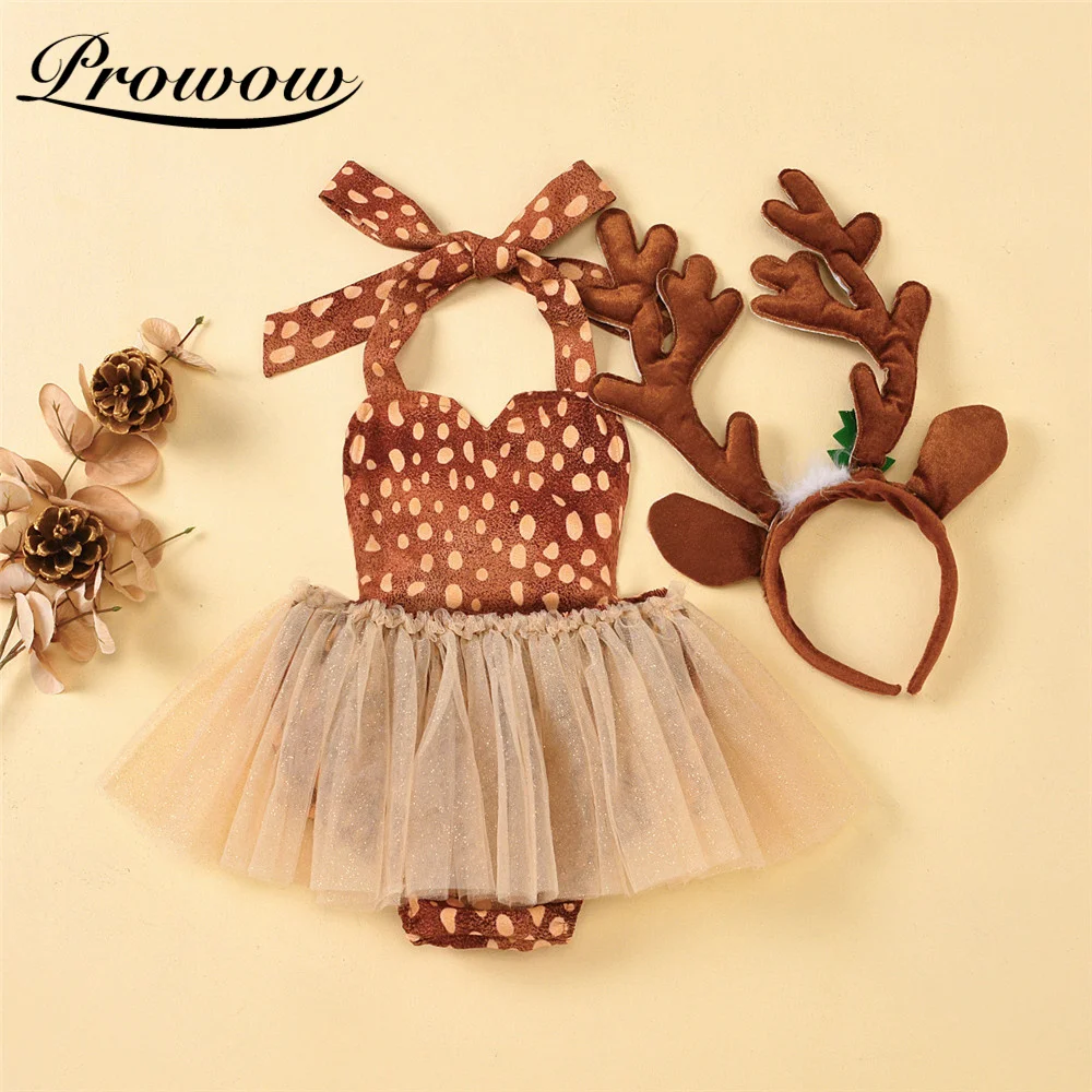 Рождественские костюмы для маленьких девочек Prowow, кружевное детское платье с оленями, костюм для косплея, праздничная детская одежда + повя... 
Рождественские костюмы для маленьких девочек Prowow, кружевное детское платье с оленями, костюм для косплея, праздничная детская одежда + повя...