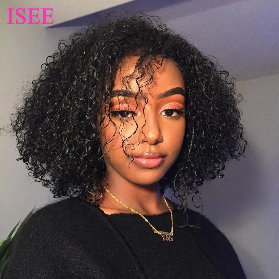 ISEE Hair Bob Wig Peruvian Kinky Curly Human Hair Short Bob Wigs 13x4 For Women 180% Density Curly Lace Front Human Hair Wigs
ISEE Hair Bob Wig Peruvian Kinky Curly Human Hair Short Bob Wigs 13x4 For Women 180% Density Curly Lace Front Human Hair Wigs