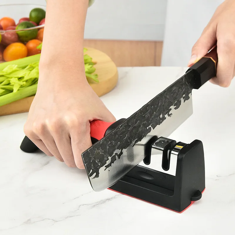 Jaswehome Knife Sharpener Upgraded 3-Stage Professional Knife Sharpening Tool Anti-slip Mat Kitchen Sharpener
Jaswehome Knife Sharpener Upgraded 3-Stage Professional Knife Sharpening Tool Anti-slip Mat Kitchen Sharpener