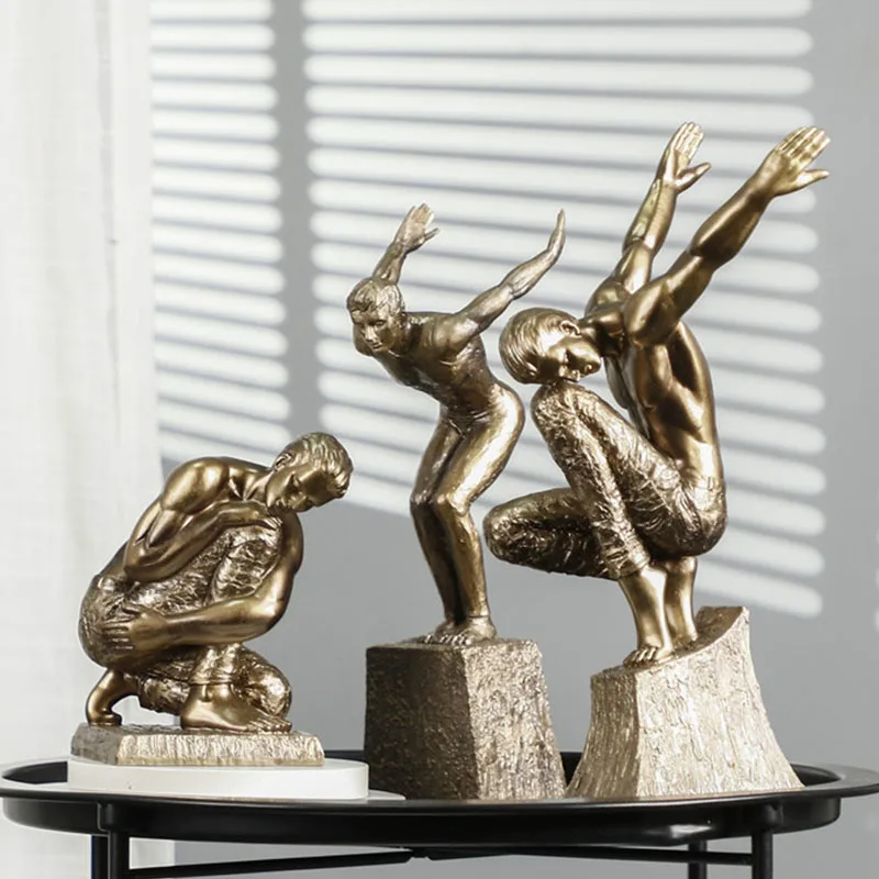 Nordic Retro Bronze Gymnast Figure Artware Character Sculpture Home Decoration Accessories Modern Art Resin Statue Ornament
Nordic Retro Bronze Gymnast Figure Artware Character Sculpture Home Decoration Accessories Modern Art Resin Statue Ornament