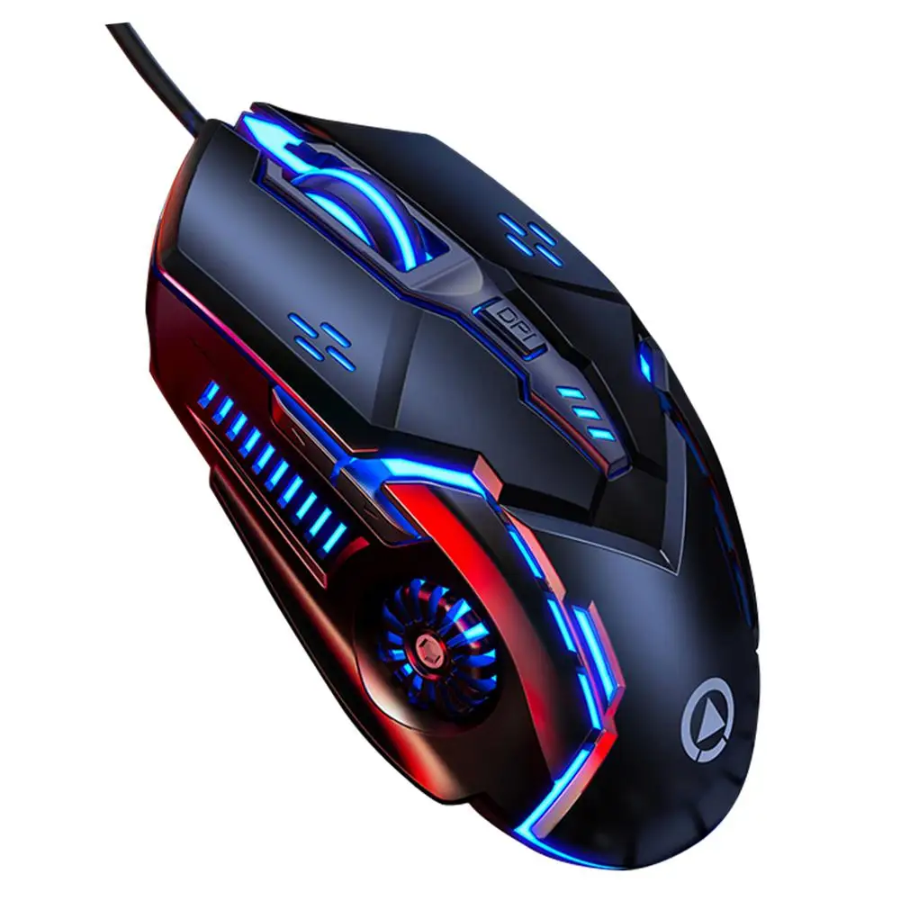 

Wired Gaming Mouse - 6 Programmable Button 1200/1600/2400/3200 DPI Gaming Mice - Black White Mute Gamer Mice With RGB Backlight