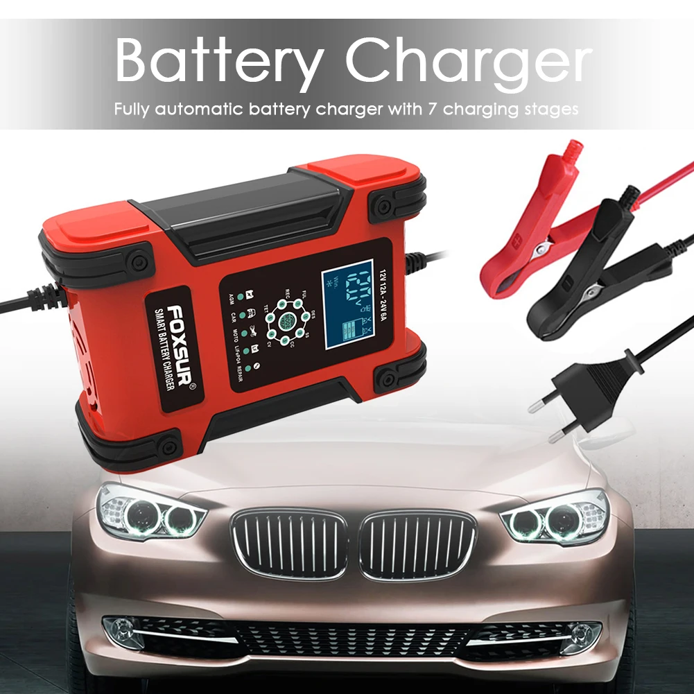 12v 12a 24v 6a Battery Charger For Car Motorcycle Fully Automatic Smart Automotive Battery Charging Fast Charge Maintainer
12v 12a 24v 6a Battery Charger For Car Motorcycle Fully Automatic Smart Automotive Battery Charging Fast Charge Maintainer