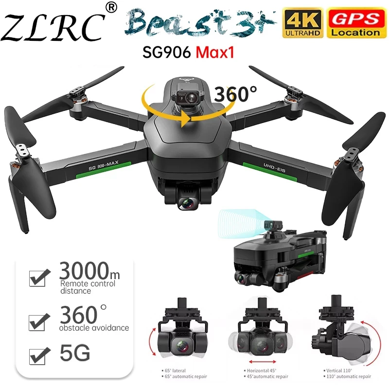 ZLRC SG906 MAX1 SG906 PRO2 5G GPS Drone 4K HD Camera Laser Obstacle Avoidance 3-Axis Gimbal WiFi FPV Professional RC Quadcopter
ZLRC SG906 MAX1 SG906 PRO2 5G GPS Drone 4K HD Camera Laser Obstacle Avoidance 3-Axis Gimbal WiFi FPV Professional RC Quadcopter