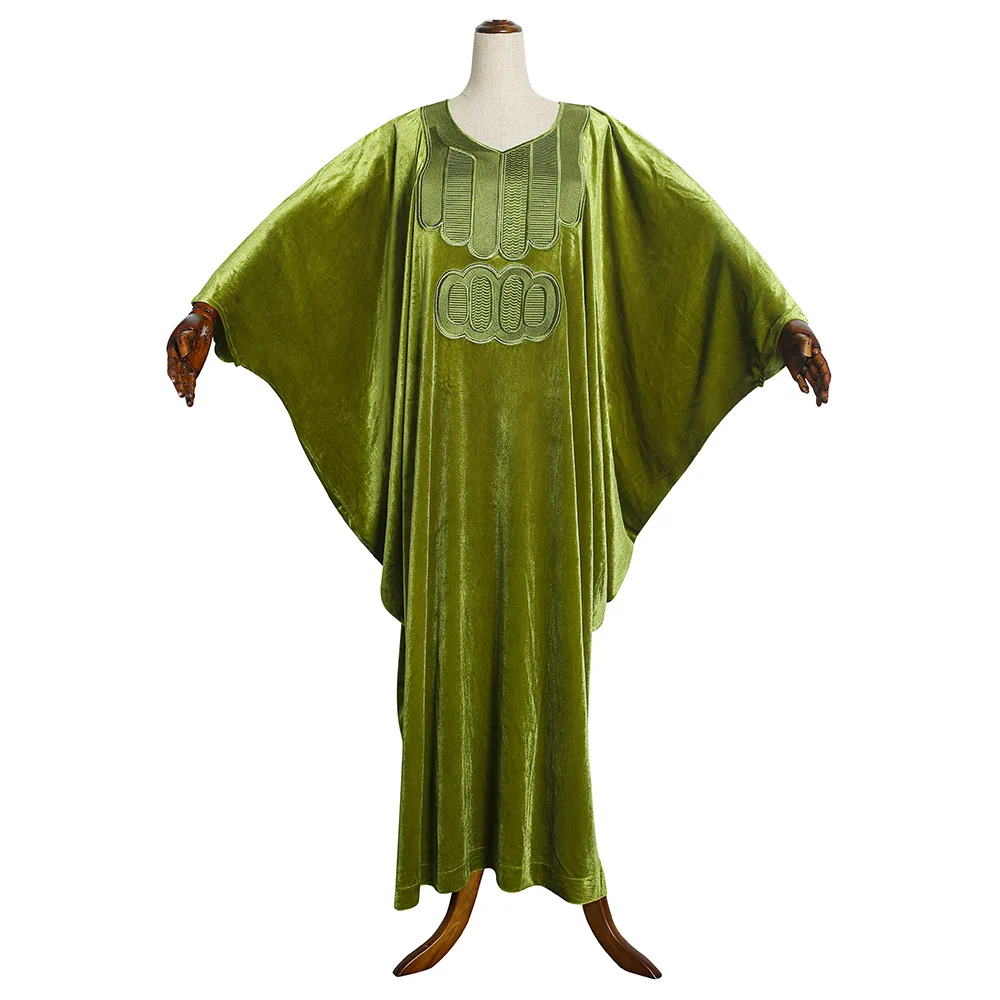 Бархатный Boubou для Африканской свадьбы модель 2021 года искусственная ткань халаты