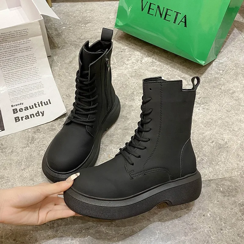 New Fashion Winter Mid Calf Boots Women Autumn Winter Fashion Lace-up Zipper Botas Mujer Boots Sports Platform Heel Ladies Shoes
New Fashion Winter Mid Calf Boots Women Autumn Winter Fashion Lace-up Zipper Botas Mujer Boots Sports Platform Heel Ladies Shoes