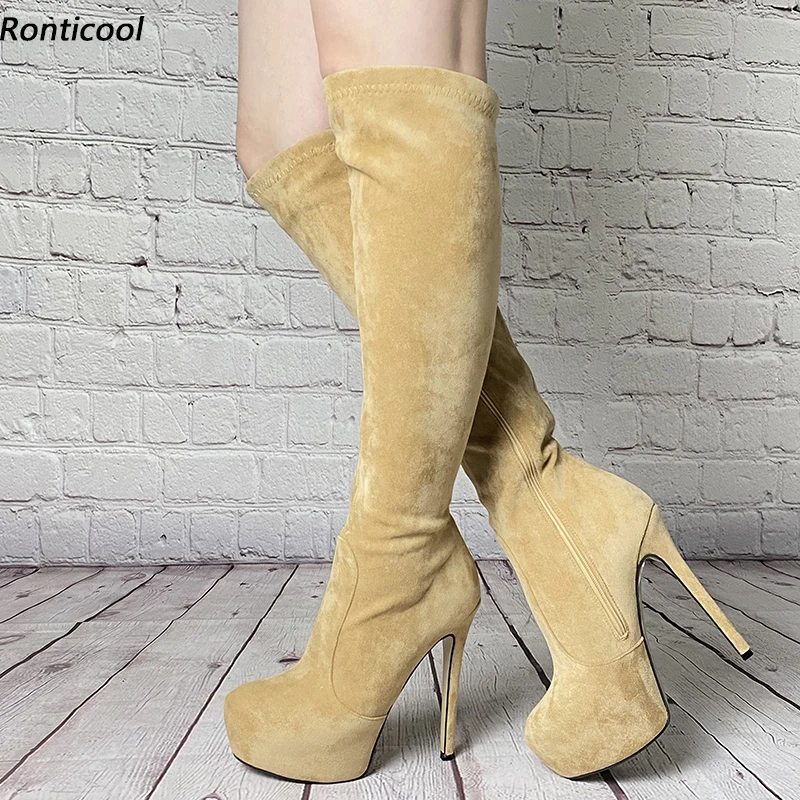 Ronticool 2021 Handmade Women Spring Knee Boots Hidden Waterproof Stiletto Heels Round Toe Beautiful Camel Shoes US Size 5-20
Ronticool 2021 Handmade Women Spring Knee Boots Hidden Waterproof Stiletto Heels Round Toe Beautiful Camel Shoes US Size 5-20