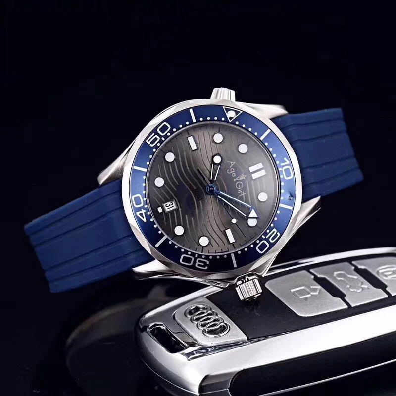 Luxury New Men Automatic Mechanical Watch Silver Black Rubber James Bond 007 Blue Ceramic Sapphire Sport Grey Yellow Gold
Luxury New Men Automatic Mechanical Watch Silver Black Rubber James Bond 007 Blue Ceramic Sapphire Sport Grey Yellow Gold