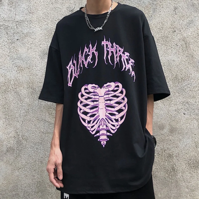 Aolamegs Men's T-Shirts Summer Oversized T-shirt Gothic Letter Skeleton Printed Tee Shirt High Street Harajuku Streetwear Couple
Aolamegs Men's T-Shirts Summer Oversized T-shirt Gothic Letter Skeleton Printed Tee Shirt High Street Harajuku Streetwear Couple