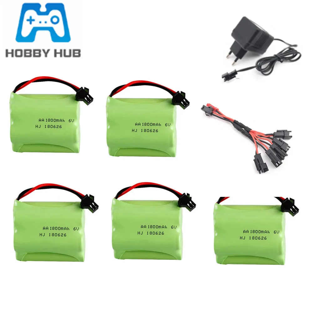 Ni-MH 6v 1800mah Rechargeable Battery + Charger set For Rc toys Cars Boat Guns Tanks Robots Model 5* AA 6v Battery Pack SM Plug
Ni-MH 6v 1800mah Rechargeable Battery + Charger set For Rc toys Cars Boat Guns Tanks Robots Model 5* AA 6v Battery Pack SM Plug