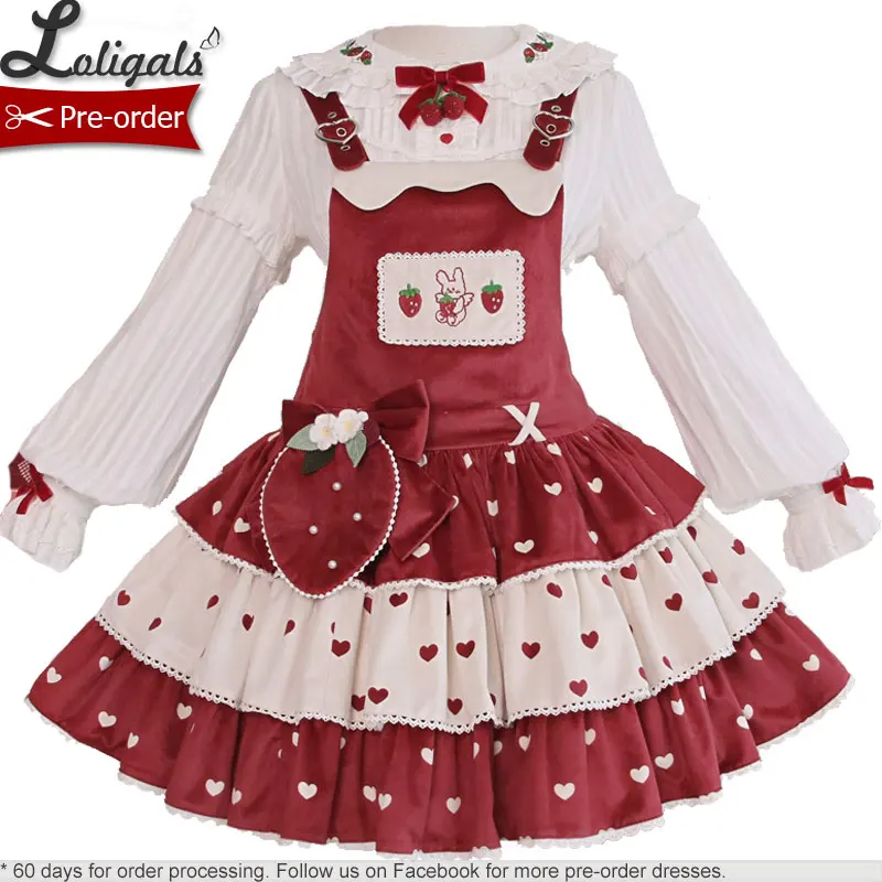 Strawberry & Rabbit ~ Sweet Lolita Salopette Dress by Alice Girl ~ Pre-order
Strawberry & Rabbit ~ Sweet Lolita Salopette Dress by Alice Girl ~ Pre-order