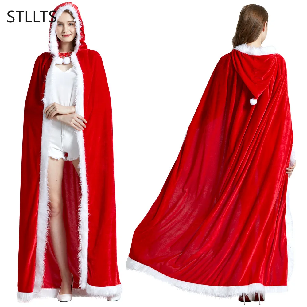 New Santa Claus Cloak Shawl Adult Female Hooded Golden Velvet Santa Claus Costume Performance Clothes Cosplay Anime
New Santa Claus Cloak Shawl Adult Female Hooded Golden Velvet Santa Claus Costume Performance Clothes Cosplay Anime