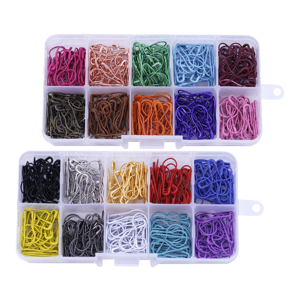 600 Pieces Assorted Bulb Safety Pins Calabash Pins Pear Shaped Pins Knitting Stitch Markers with Storage Box
600 Pieces Assorted Bulb Safety Pins Calabash Pins Pear Shaped Pins Knitting Stitch Markers with Storage Box