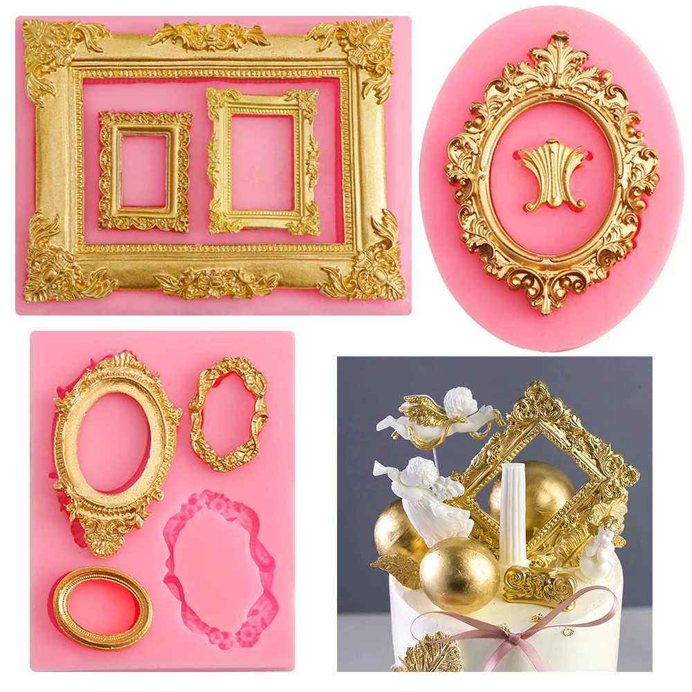 DIY Mirror Fondant Cake Baking Tools Epoxy Resin Mold Frame Chocolate Border Silicone Mold For Jewelry Decorative Craft Handmade
DIY Mirror Fondant Cake Baking Tools Epoxy Resin Mold Frame Chocolate Border Silicone Mold For Jewelry Decorative Craft Handmade