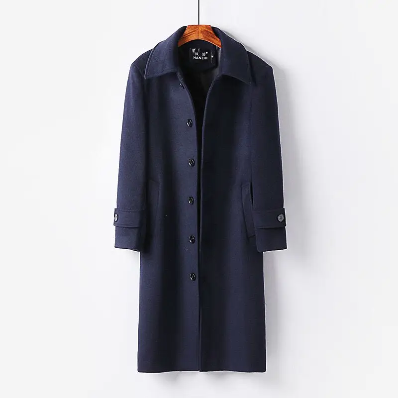 Long trench coat men's autumn and winter trend of slim-fit over the knee men's British style youth casual woolen coat
Long trench coat men's autumn and winter trend of slim-fit over the knee men's British style youth casual woolen coat