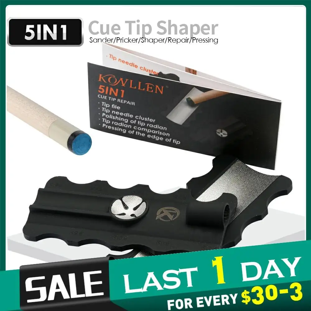 KONLLEN Billiard Tip Repairs Sanders Shaper Tapper Conditioner Tips Tools Professional 5 in 1 Tip Tool Billiards Accessories
KONLLEN Billiard Tip Repairs Sanders Shaper Tapper Conditioner Tips Tools Professional 5 in 1 Tip Tool Billiards Accessories