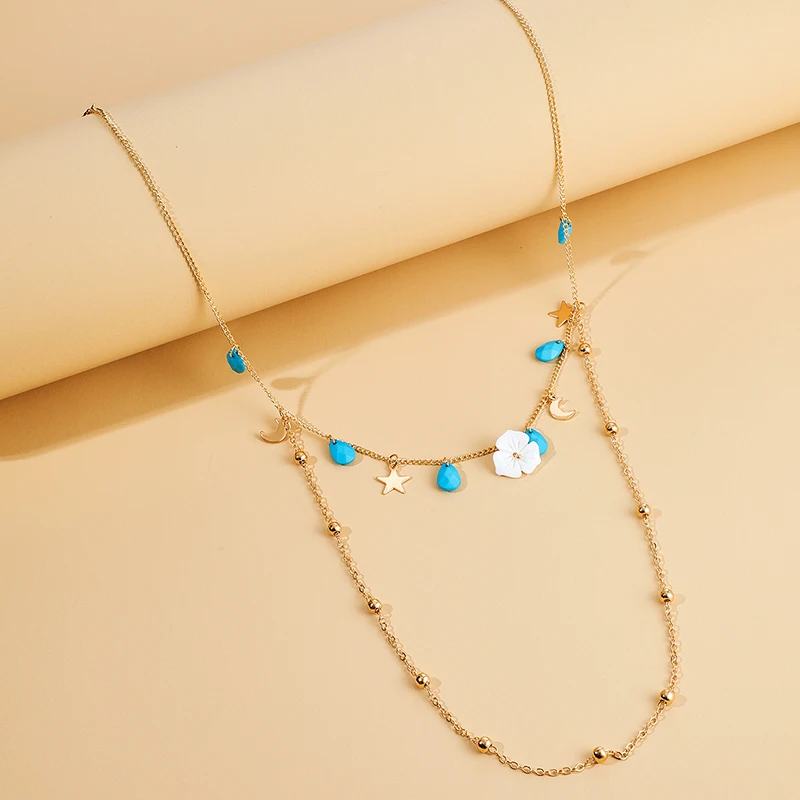 Ожерелье Tocona в богемном стиле красивые цветы длинное ожерелье для женщин