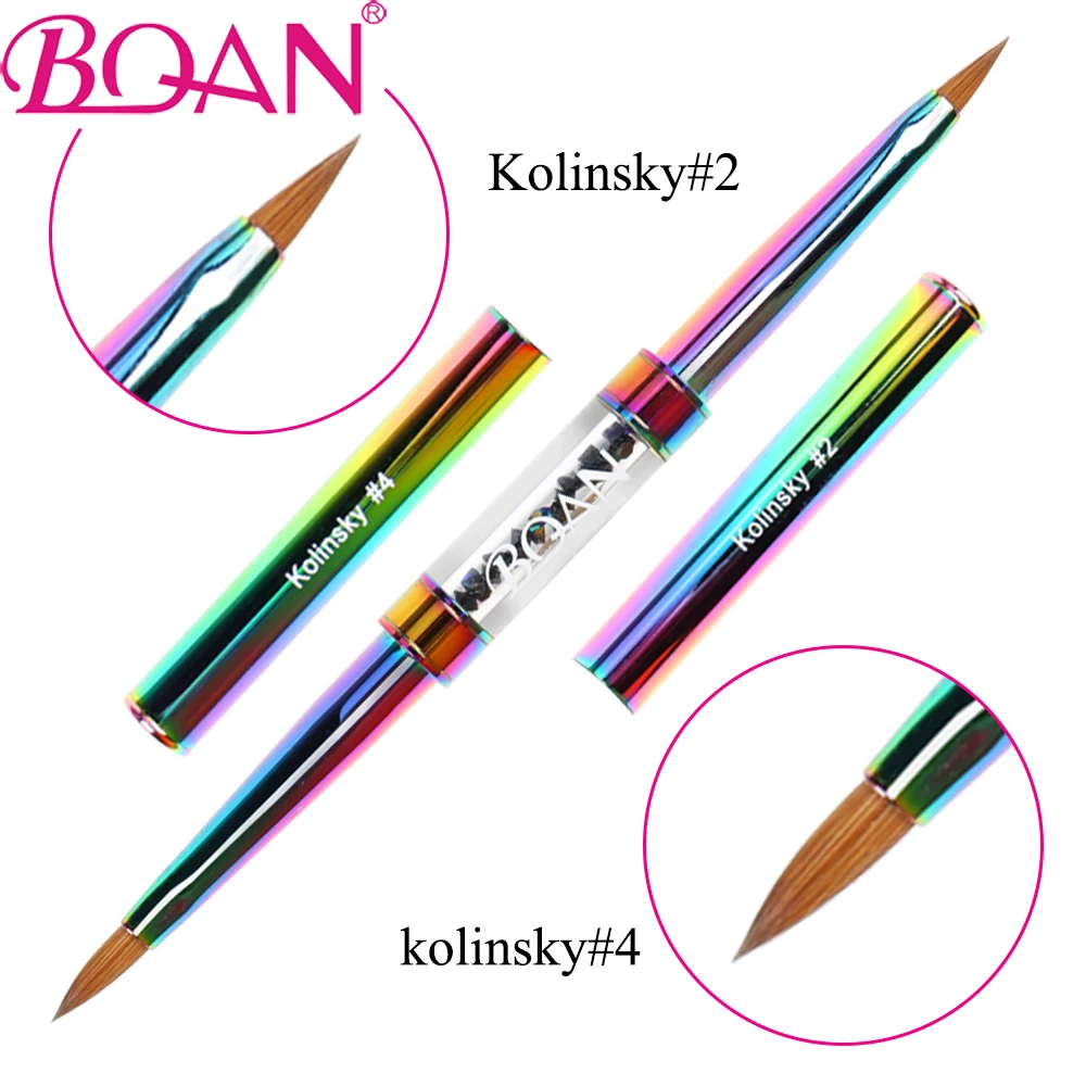 BQAN Nail Art Mink Brush Good Quality Double Head Metal Handle Kolinsky Acrylic Nail Brush Gel Builder Manicure Brush Nail Tools
BQAN Nail Art Mink Brush Good Quality Double Head Metal Handle Kolinsky Acrylic Nail Brush Gel Builder Manicure Brush Nail Tools