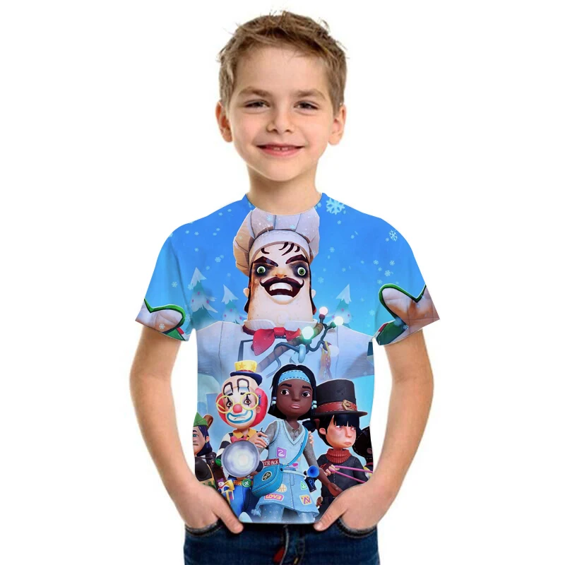 Summer Children Short Sleeve T-Shirt Children Cartoon Hello Neighbor 2 3D Print Boys and Girls T-Shirt Children T-Shirt Baby Boy
Summer Children Short Sleeve T-Shirt Children Cartoon Hello Neighbor 2 3D Print Boys and Girls T-Shirt Children T-Shirt Baby Boy
