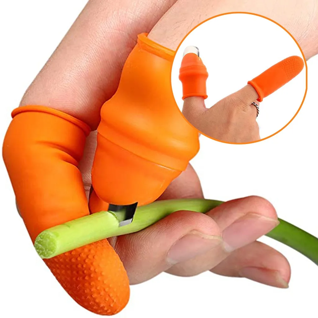 Vegetable Picking Potted Trim Silicone Thumb Knife Set Finger Protector Garden Tools | Дом и