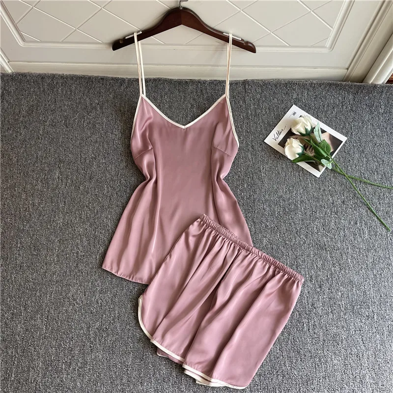 Satin Strap Top&Shorts Women Sexy Sleepwear V-Neck Pajamas Set Lounge Wear Soft Nightwear Intimate Lingerie Loose Home Clothes
Satin Strap Top&Shorts Women Sexy Sleepwear V-Neck Pajamas Set Lounge Wear Soft Nightwear Intimate Lingerie Loose Home Clothes