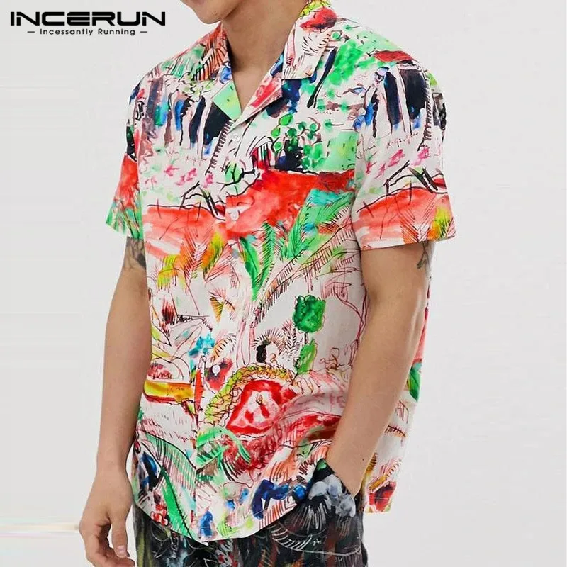 Men Summer Printed Shirts Casual Short Sleeve Lapel Camisa Fashion Loose Breathable Blusas Men Hawaiian Beach Hombre Tops INCERU
Men Summer Printed Shirts Casual Short Sleeve Lapel Camisa Fashion Loose Breathable Blusas Men Hawaiian Beach Hombre Tops INCERU