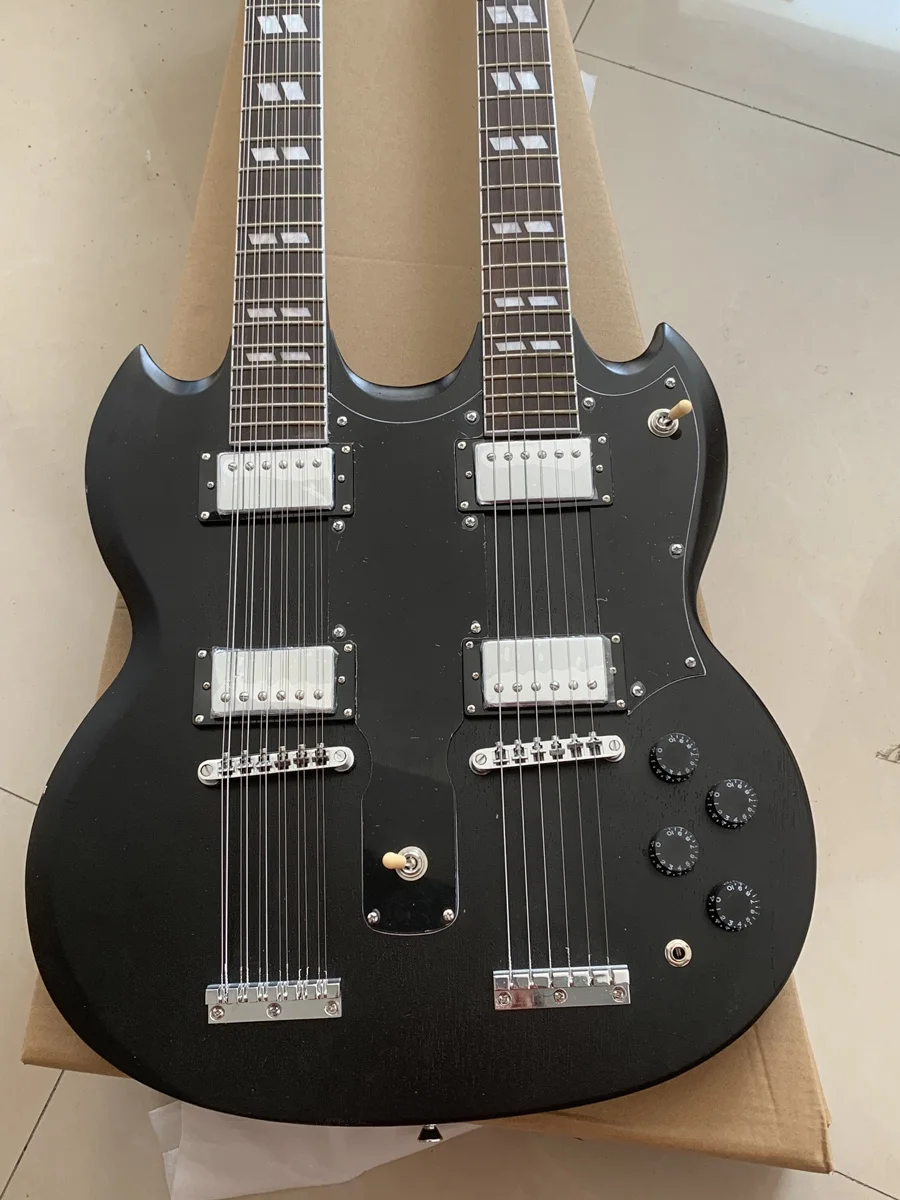 

Custom Electric Guitar, Slash,Aged/Relic Double Neck 6+12 Strings Guitar
