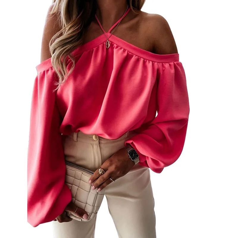 Donsignet Women's T-shirt 2021 Summer New Solid Color Off-the-shoulder Halter Long-sleeved Casual Top T-shirt Woman Sexy Tops
Donsignet Women's T-shirt 2021 Summer New Solid Color Off-the-shoulder Halter Long-sleeved Casual Top T-shirt Woman Sexy Tops
