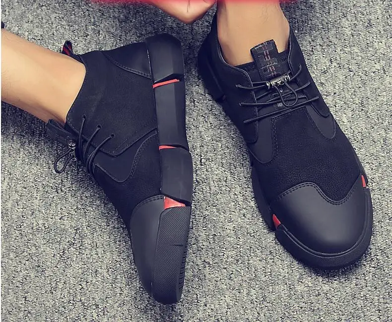 New brand high quality all black men's leather skateboard shoes fashion breathable sports shoes fashion flat shoes sneakers men
New brand high quality all black men's leather skateboard shoes fashion breathable sports shoes fashion flat shoes sneakers men