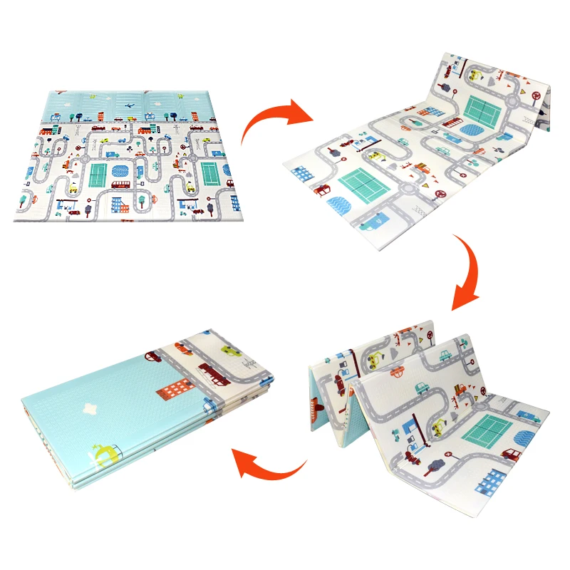 Детский игровой коврик складной коврик-пазл Xpe Образовательный детский