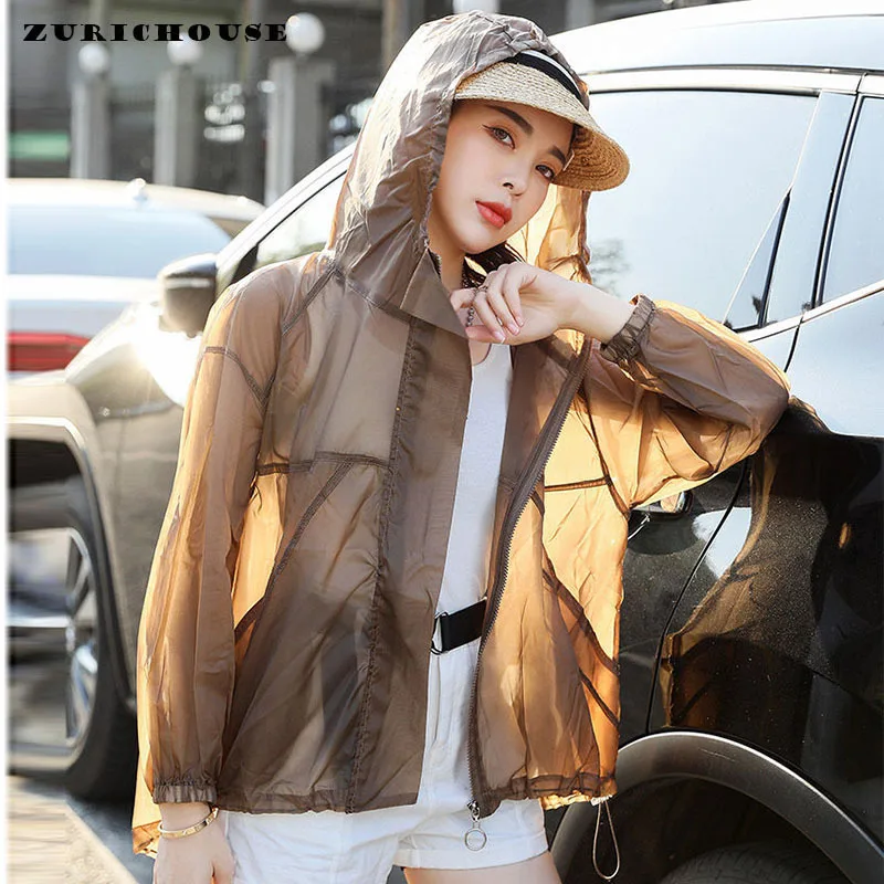 ZURICHOUSE Spring Summer Hooded Thin Coat Women Casual Fashion Ultra Light Breathable Sun Protection Clothing Female Jacket
ZURICHOUSE Spring Summer Hooded Thin Coat Women Casual Fashion Ultra Light Breathable Sun Protection Clothing Female Jacket