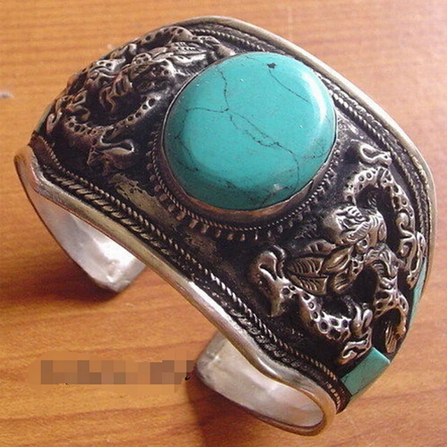912+++ Tibet Silver Dragon Band Bracelet | Украшения и аксессуары