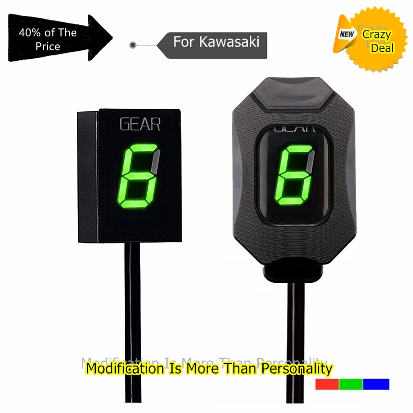 Индикатор передачи мотоцикла для KAWASAKI Z750 Z750R Z800 Z800e Z900 motocross Versys 650 Ninja 300 Z650