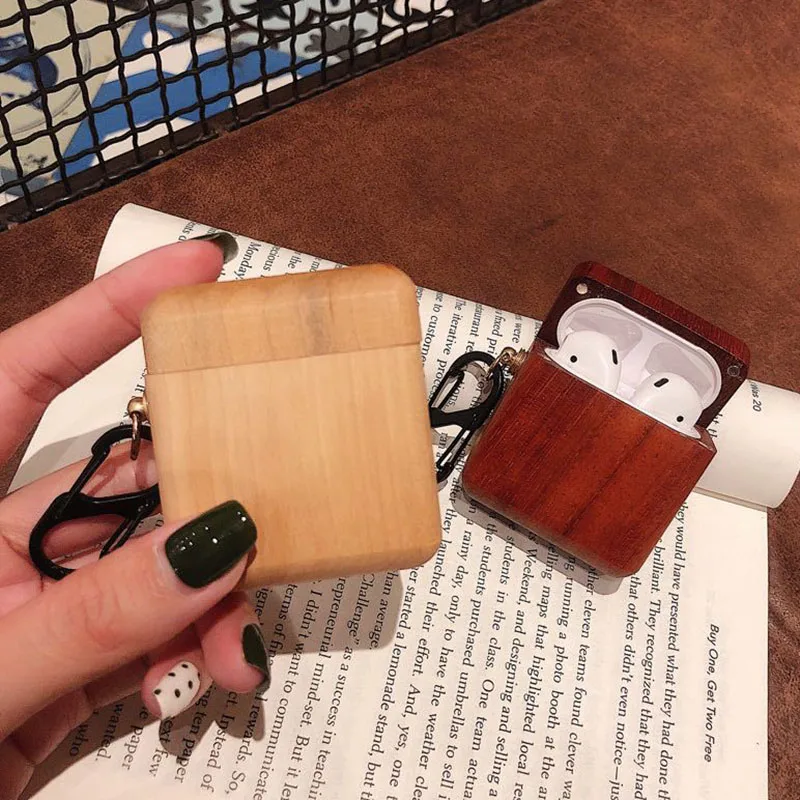 Wooden Wireless Bluetooth Earphone Protective Case with Keychain Earbuds Protective Cover SAL99
Wooden Wireless Bluetooth Earphone Protective Case with Keychain Earbuds Protective Cover SAL99