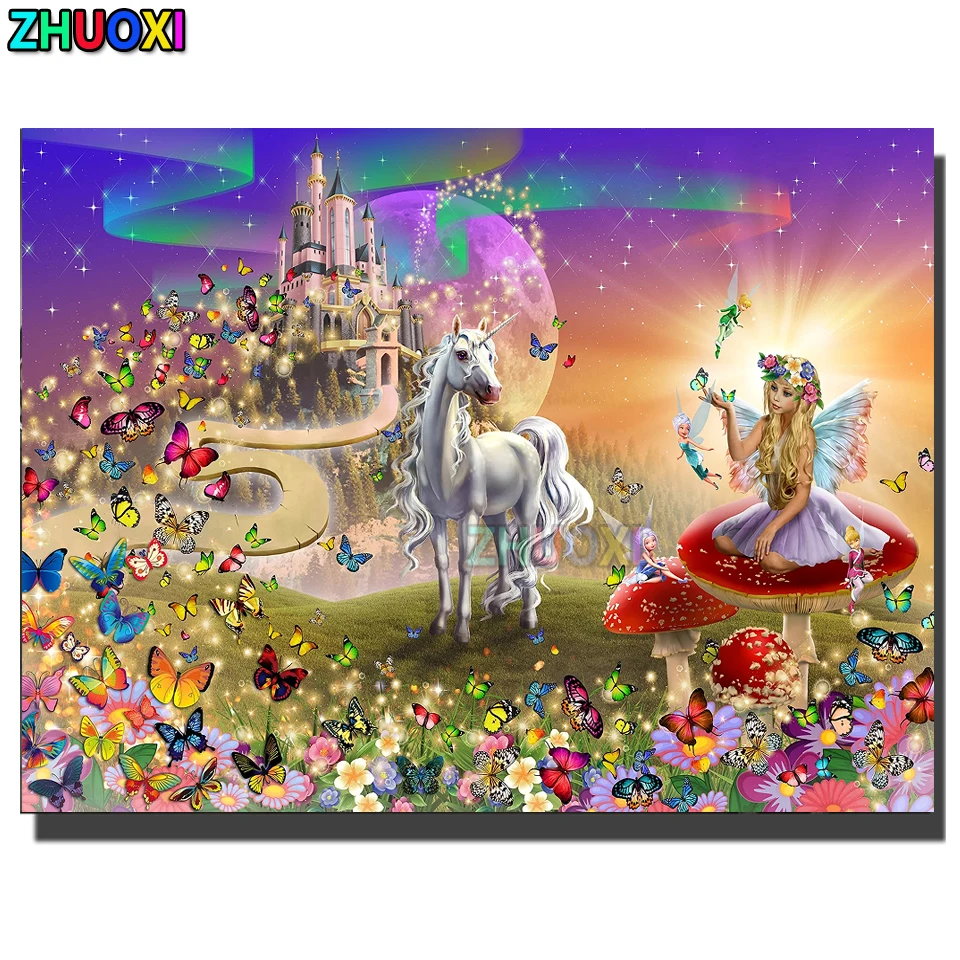 Cartoon fairy and unicorn butterfly castle 5D Diamond Embroidery diy diamond painting mosaic full square/round drill wall art
Cartoon fairy and unicorn butterfly castle 5D Diamond Embroidery diy diamond painting mosaic full square/round drill wall art