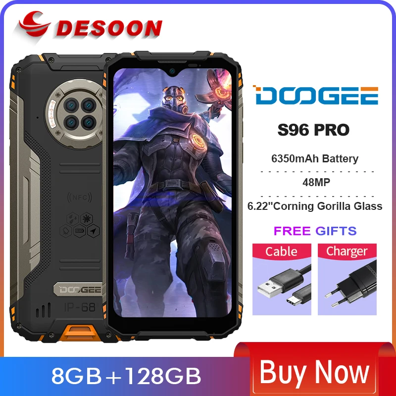 DOOGEE S96 Pro смартфон с восьмиядерным процессором Helio G90 ОЗУ 8 ГБ ПЗУ 128 48 МП 20 6350