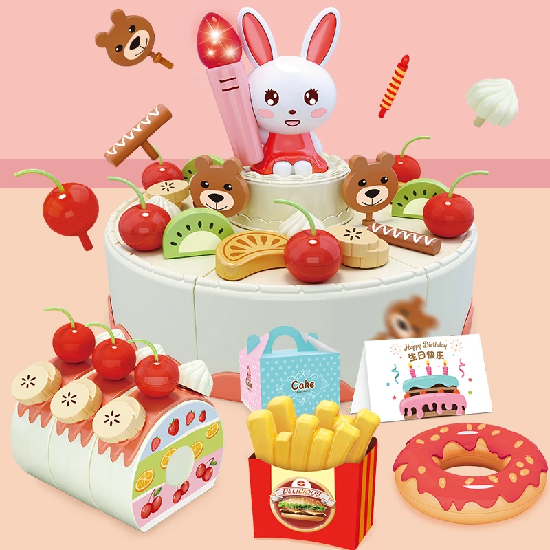 85pcs Kitchen Toys Cake Food DIY Pretend Play Cake Cutting Birthday Toy Pretend Play Toy for Children Educational Baby Kids Gift
85pcs Kitchen Toys Cake Food DIY Pretend Play Cake Cutting Birthday Toy Pretend Play Toy for Children Educational Baby Kids Gift