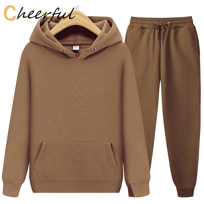 New Men Women Tracksuit Hoodies Casual Solid Color Thick Pullover and Long Pant 2-piece Set Men Autumn Fleece Jogger Sports Suit
New Men Women Tracksuit Hoodies Casual Solid Color Thick Pullover and Long Pant 2-piece Set Men Autumn Fleece Jogger Sports Suit