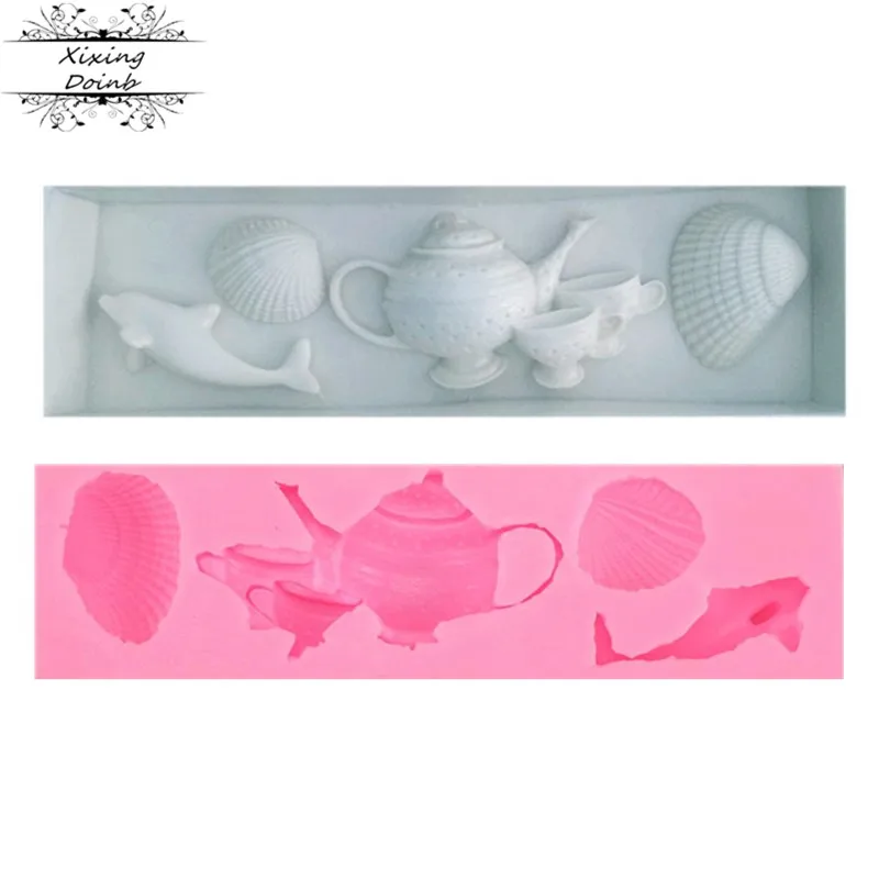 Shell shellfish dolphin teapot shape silica gel mold cake decoration baking mold
Shell shellfish dolphin teapot shape silica gel mold cake decoration baking mold