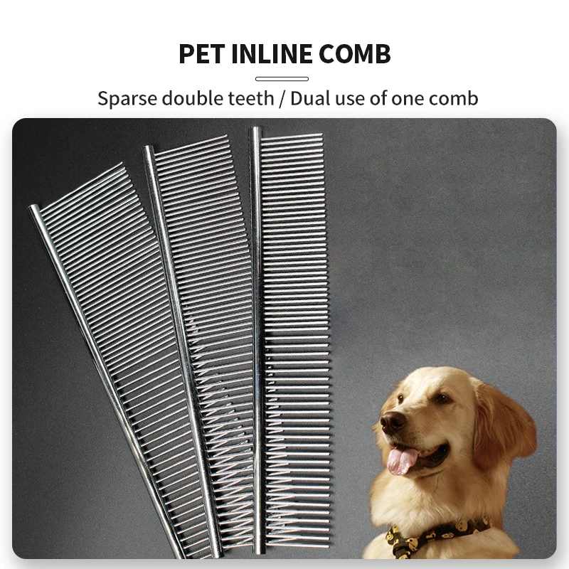 Pet Grooming Comb Stainless Steel Pet Dematting Comb for Dogs and Cats Pet Hair Cleaning Supplies Removes Undercoat Mats Tangles
Pet Grooming Comb Stainless Steel Pet Dematting Comb for Dogs and Cats Pet Hair Cleaning Supplies Removes Undercoat Mats Tangles