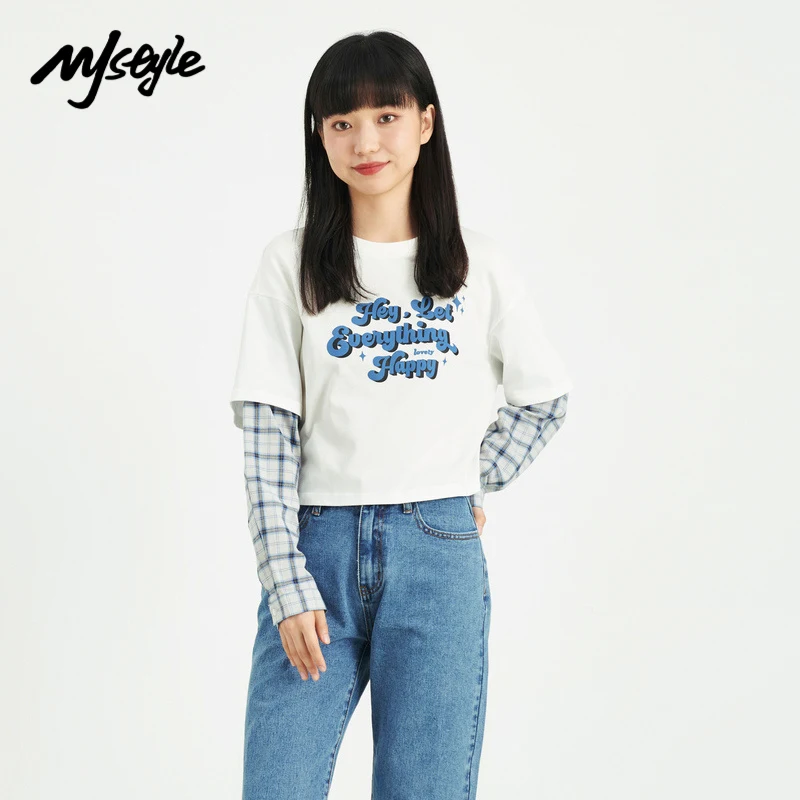 MJstyle 2021 Осенняя винтажная ретро-футболка с буквенным принтом для девочек, повседневные женские пуловеры в клетку с круглым вырезом 721100070
MJstyle 2021 Осенняя винтажная ретро-футболка с буквенным принтом для девочек, повседневные женские пуловеры в клетку с круглым вырезом 721100070