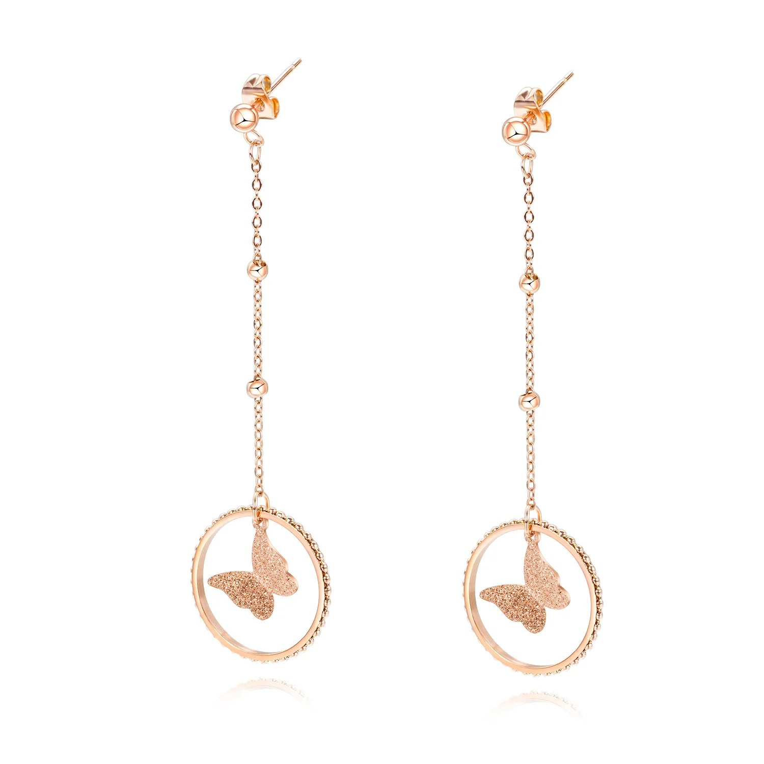 BFORTUNE Popular Butterfly Chain Round Ring Elements Screw Back Gift Earrings For Teens
BFORTUNE Popular Butterfly Chain Round Ring Elements Screw Back Gift Earrings For Teens