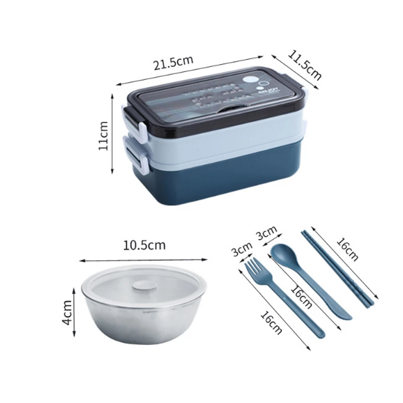 New Lunch Box Bento Box for Student Office Worker Double-layer Microwave Heating Lunch Container Food Storage Container
New Lunch Box Bento Box for Student Office Worker Double-layer Microwave Heating Lunch Container Food Storage Container