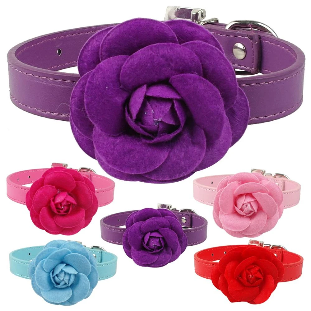 PU Leather Cat Pet Collars Cute Necklace With Flower For Small Kitten Pink Red Purple Blue Rose Neck For 8-18"
PU Leather Cat Pet Collars Cute Necklace With Flower For Small Kitten Pink Red Purple Blue Rose Neck For 8-18"