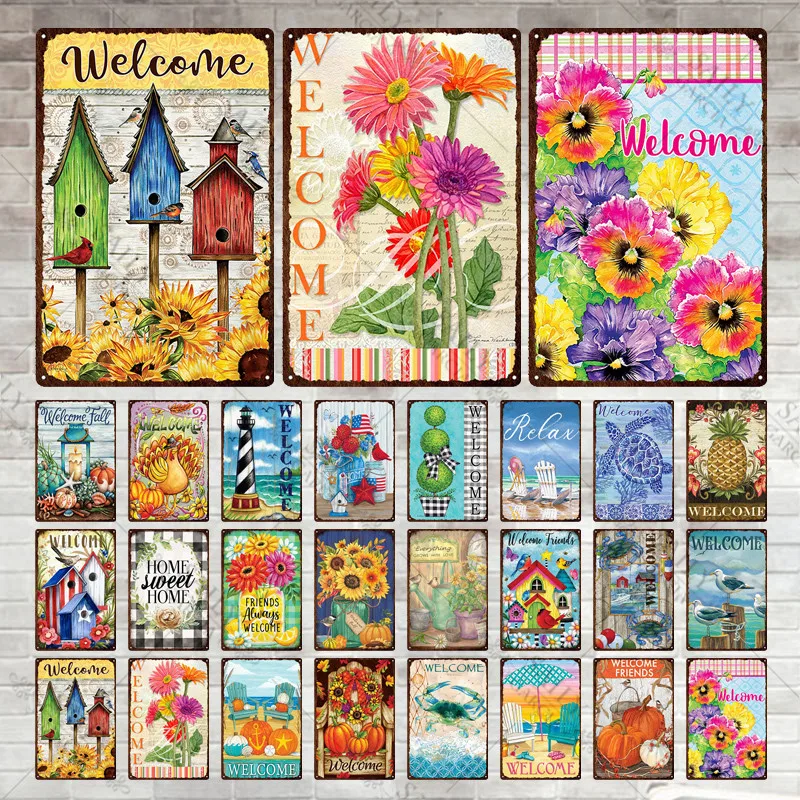 Welcome Home Vintage Metal Tin Sign Garden Wall Decor Metal Poster Sweet Home Tin Sign Family Farm Beach Hut Metal Plates Plaque
Welcome Home Vintage Metal Tin Sign Garden Wall Decor Metal Poster Sweet Home Tin Sign Family Farm Beach Hut Metal Plates Plaque